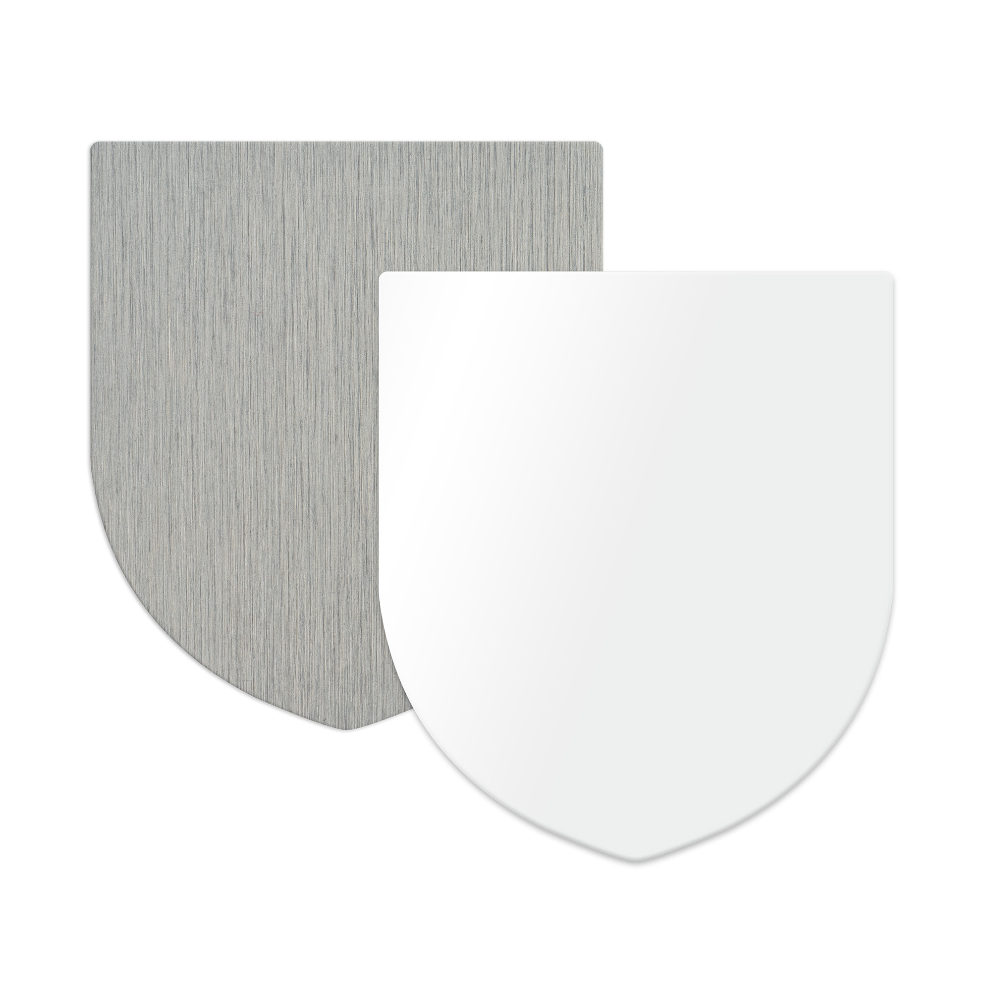 Alu-Wappen 65 x 75 mm, 0,5 mm stark