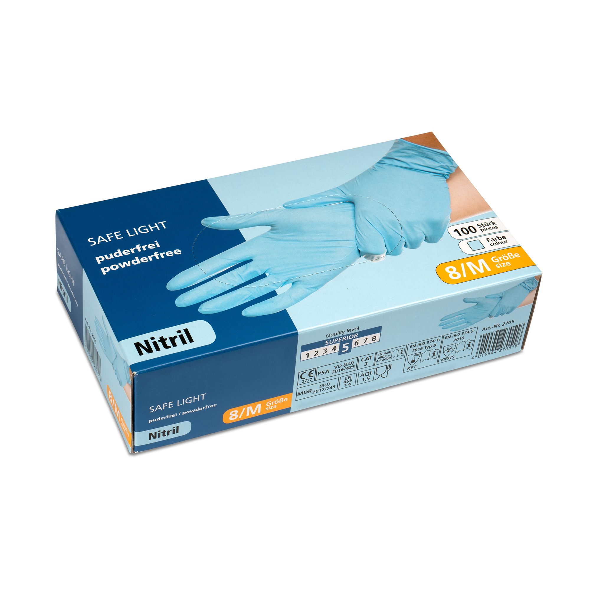 Nitrilhandschuhe in Spender-Box